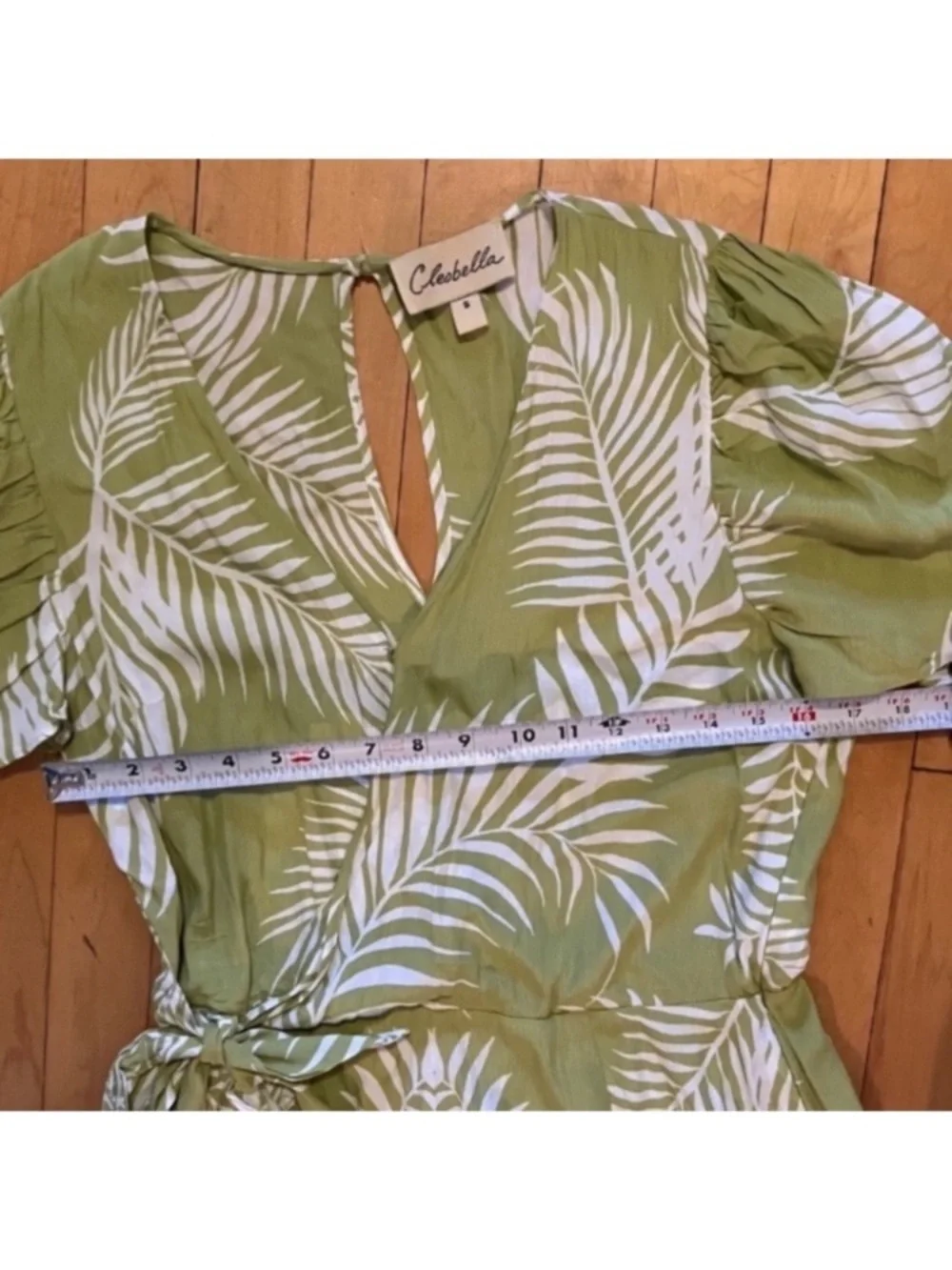 Cleobella Remington Palm Green Romper Size Small
